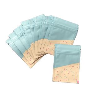 Sac d'emballage alimentaire OPP/PET à fond plat scellé sur huit côtés, imprimé sur mesure, avec fermeture éclair et encoche de déchirure, vente en gros d'usine - Product Image 2