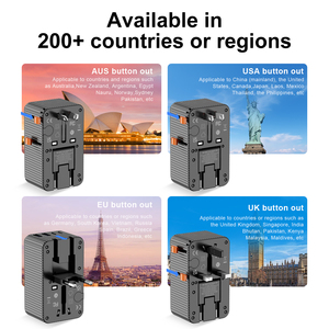 Adaptador de Viaje Mini Ultrafino con Múltiples Puertos, Convertidor de Corriente Global de Carga Rápida de 45w, OEM ODM, 250V-110V, Bloque de Carga Rápida Hyted - Product Image 6