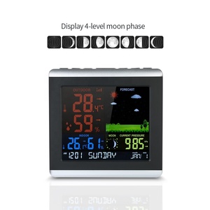 Orologio <span class=keywords><strong>da</strong></span> <span class=keywords><strong>Parete</strong></span> Atomico con Grande Display a Colori Costanti, Monitoraggio Temperatura Interna ed Esterna, Umidità, Stazione Meteo e Fasi Lunari - Product Image 4