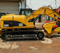 Excavatrice sur chenilles hydraulique CAT 315C d'occasion de 15 tonnes, à haut rendement énergétique, stable, pour travaux de terrassement, avec personnalisation des accessoires