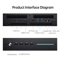 Komputer Mini Intel Core I5-14400F RTX 5060 8GB DDR5 PC Gaming dengan WiFi 6E Dual Gigabit LAN dan Dukungan Penyimpanan SSD PCIe 4.0