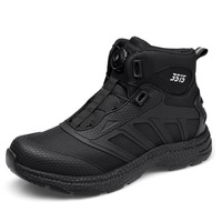 Bottes tactiques de course confortables en cuir véritable de style urbain pour hommes Fermeture à lacets Protection anti-perforation Nouvelle sortie
