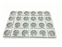 Plateau de semis en plastique blanc à 24 alvéoles profondes, profondeur 90 mm, pour la propagation des fraises et des jeunes pousses d'arbres forestiers