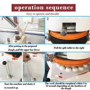 Thương mại tự động bột tròn cắt Con lăn nhỏ bóng làm cho nhà sản xuất cho Bun Bánh Mì Bánh Pizza Bánh hạt tròn máy - Product Image 3