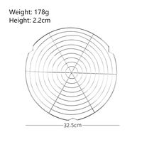 Grille de refroidissement pour gâteau rond, support de cuisson résistant au four, pour rôtir, griller, cuire à la vapeur, avec pieds, gadget de cuisine polyvalent