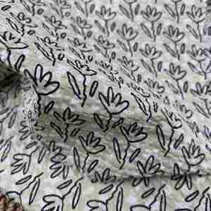 Bán Buôn Tùy Chỉnh Kiểm Tra Lưới Thoáng Khí Muối Shrank Nhăn Dệt Trọng Lượng Nhẹ 100% Cotton In Vải Cho Túi Xách & Trang Phục - Product Image 6