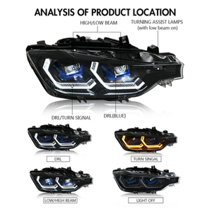 Faro Delantero LED para Auto BMW F30, Lámpara Frontal LED 2013-18 F35 318i 320i <span class=keywords><strong>325i</strong></span>, Accesorios para Auto, Faro LED para BMW F30 - Product Image 2