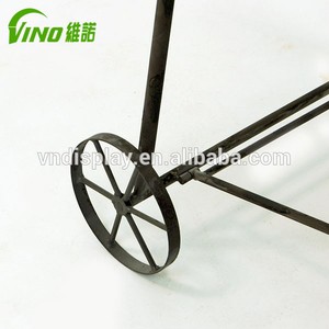 สภาพอากาศไม้ชนบทเฟอร์นิเจอร์ไม้ชั้นวางวินเทจไม้แสดงรถเข็น/กล่อง - Product Image 3