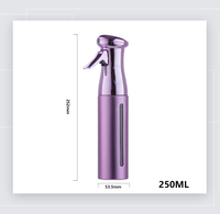 Atomiseur de pulvérisation de pression de brume fine continue de bouteille de pulvérisation de cheveux de vente chaude de haute qualité 250ml