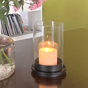 Открытый садовый домашний декор, держатель для чайного света, держатель для столба, стеклянный подсвечник для дома, с металлическим основанием - Product Image 5