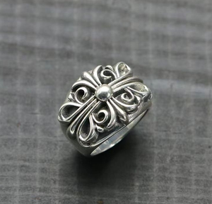 Bague en laiton antique plaqué or avec croix en diamant pour hommes et femmes, bague de couple, design classique, bijou tendance, cadeau - Product Image 5