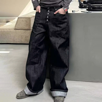 Pantalon en jean brut ample et décontracté YSJY pour homme, style streetwear, en coton japonais, denim brut, fabriqué sur mesure