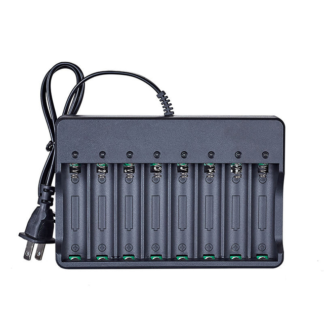 18650 Lithium Battery Charger 3.7V Smart Eight-Port Charger with Cable 8-Slot Cable Charger Independent Charging