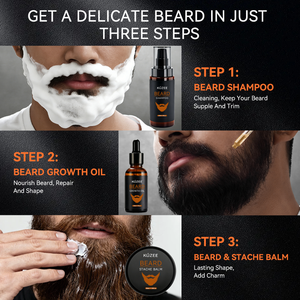 Kit de Soin de Luxe pour <span class=keywords><strong>Barbe</strong></span> à l'Huile de Coco, Huile d'Argan et Beurre de Karité – Adoucit les Poils Faciaux Grossiers, Apaise les Irritations Cutanées, Élimine les Pellicules de <span class=keywords><strong>Barbe</strong></span> - Product Image 5