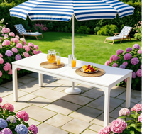 Table à manger en bois blanc de style nordique moderne, pieds en bois massif, extensible et durable pour les petits espaces