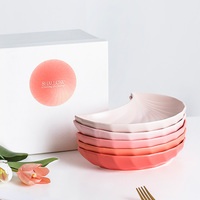 Creatief Servies 5 Stuks Serveren Snack Fruitschotel Keramische Huishoudelijke Halve Maan Vorm Schotel Halve Maan Combinatie Borden Set