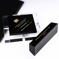 Trophées en cristal transparent simples et carrés en gros à bas prix, design vierge, trophées en cristal personnalisés avec logo, trophée en cristal 200x190mm, boîte cadeau