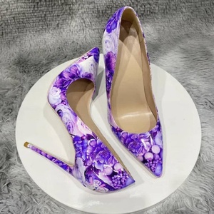 Chaussures à talons hauts tendance européennes pour femmes, 12CM/10CM/8CM/6CM, style fleuri - Product Image 1