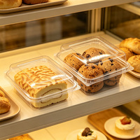 Boîtes à gâteaux en plastique PET transparent jetables personnalisées en gros pour le pain, les mariages et les anniversaires, emballage cadeau alimentaire