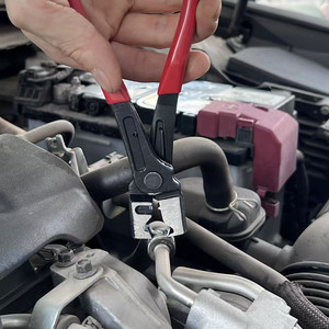 Juego de 5 piezas de alicates de desconexión para coche con mango rojo de 8 pulgadas, dentados, con cabezal recto y en ángulo, de grado profesional para cortar cables - Product Image 4