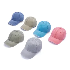 Snap back baseball cap Fashion sports hat manufacture custom denim baseball cap 100% cotton wash Sport caps for women