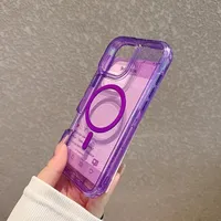 Coque de téléphone magnétique antichoc scintillante pour iPhone 17 Air 16 15 14 Plus 13 12 Pro Max avec recharge sans fil