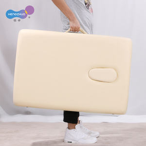 Venta directa de fábrica, mesa de masaje portátil personalizada para salón, cama de Spa plegable ajustable en altura, especializada para tratamiento - Product Image 4