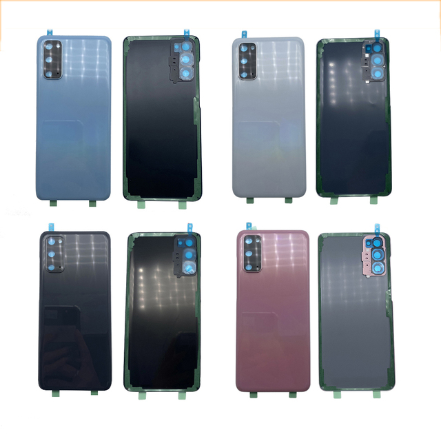 Mobile Phone Back Cover Battery Dock Housing with Camera Lens for Samsung S20 G980 S20 Plus G986 Back Rear Glass Repair