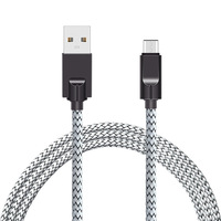 Kabel Pengisian Cepat Micro USB 3A Konduktor Tembaga Berlapis Seng Paduan Seng untuk Ponsel Android Selubung PVC Grosir