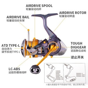 Moulinet spinning Daiwa Regal CS 10 axes léger 230g pour droitier, idéal pour leurres artificiels - Product Image 2