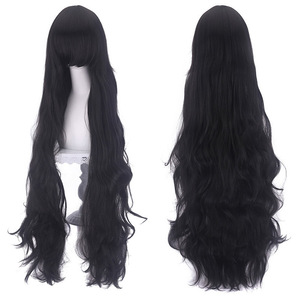 <span class=keywords><strong>Perruque</strong></span> de cosplay anime pour <span class=keywords><strong>femme</strong></span>, cheveux longs bouclés, style européen et américain, raie au milieu, volumineuse, résistante aux hautes températures - Product Image 5
