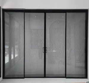 Fábrica preço alumínio temperado vidro portas deslizantes alta qualidade slim porta deslizante