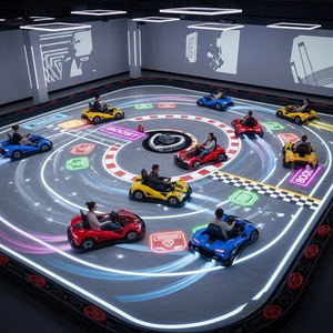 Proiettore Interattivo Go-Kart 2026 di Tendenza: Attrezzatura <span class=keywords><strong>VR</strong></span>/<span class=keywords><strong>AR</strong></span>/<span class=keywords><strong>MR</strong></span> per Karting Indoor e Drift per Centri di Intrattenimento Familiare - Product Image 2