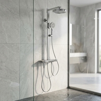 Colonne de douche en plastique multifonction avec jets de corps et douchette à main pour hôtels et appartements