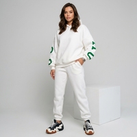 Ensemble personnalisé pour femmes, impression de logo, sweat-shirt à capuche surdimensionné, pantalon de survêtement, ensemble 2 pièces, survêtement pour femmes