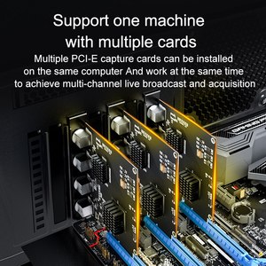 Tarjeta de captura Acasis de 4/2/1 canales PCIE, tarjeta de vídeo compatible con SDI/HDMI, tarjeta de captura 1080P/4K 60Hz para PCIE-X4/X8/X16 para computadora - Product Image 4