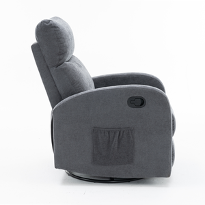 Современное ручное кресло вращающееся кресло-качалка Многофункциональная Мебель для дивана льняная обивка деревянная рама Складная Вращающаяся - Product Image 3