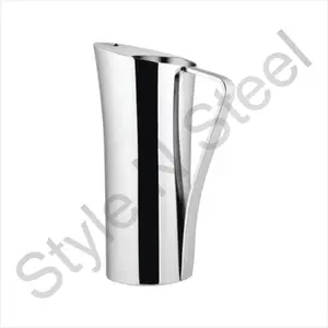 Alta Qualidade único Wall Silver Flask Jarro De Café Quente Jarro De Água De Aço Inoxidável Com Alça Jarro De Água