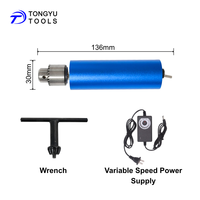 Mini perceuse électrique 12V 0,3-4 mm Mandrin à clé Outil rotatif portable à main avec alimentation à vitesse variable pour la gravure de bricolage