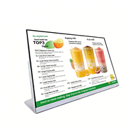 Écran d'affichage interactif Android intelligent de 21,5/23,8 pouces pour menu électronique de restaurant de chaîne de salons de thé, publicité de prix de bureau