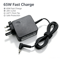 Adaptateur secteur pour ordinateur portable 65W 20V 3.25A, embout 4.0*1.7mm, prise UK, compatible avec les ordinateurs portables Lenovo