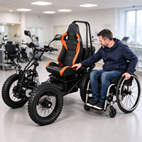 Scooter électrique tout-terrain puissant de 5000 W, 4 roues motrices, mobilité tout-terrain, quad avec batterie de 50 Ah