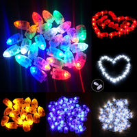 Lampe à ballons clignotante à LED Mini ballons lumineux pour lanterne en papier Décoration de Noël, mariage et fête d'anniversaire