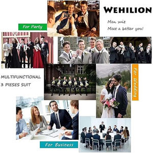 Traje de Hombre Personalizado al por Mayor, Traje de <span class=keywords><strong>3</strong></span> Piezas de Corte Entallado para Hombre, Traje Formal de Negocios, Traje de Novio para Boda, Traje de Graduación - Product Image 6