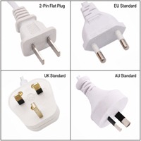 Cordon d'alimentation pour lampe de sel himalayenne E14 avec interrupteur à bouton/intensité 303, longueurs 1m, 1.2m, 1.5m, 1.8m, 2m, compatible prises EU/UK/US/AU