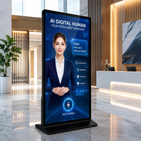 Kiosque numérique à écran plein format de 85 pouces alimenté par l'IA, avec analyse intelligente de la foule et écran tactile pour la publicité