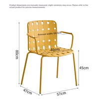 Fauteuil minimaliste en treillis empilable en résine moulée PP (polypropylène) pour musées, galeries d'art et cafés