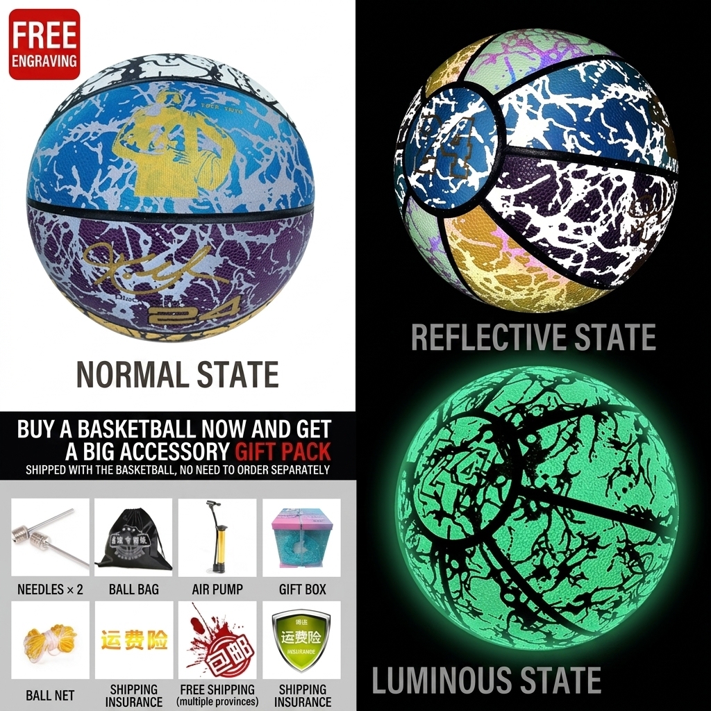 Mamba white reflective luminous gift box