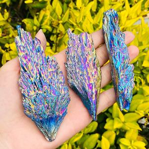 卸売ヒーリングストーン生クリスタルストーン天然オーラカラフルトルマリンラフストーン装飾用 - Product Image 2