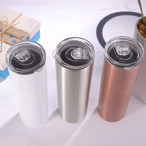 20oz 304 Stainless Steel Skinny Tumbler Water Bottle Hot Sell Designed Double Wall Vacuum <strong>Insulated</strong> <strong>Cups</strong> with Straw and Lid - Product Image 4